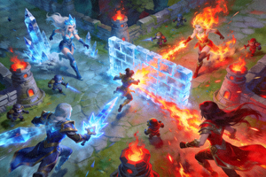 DOTA2游戏英雄技能释放对战场景